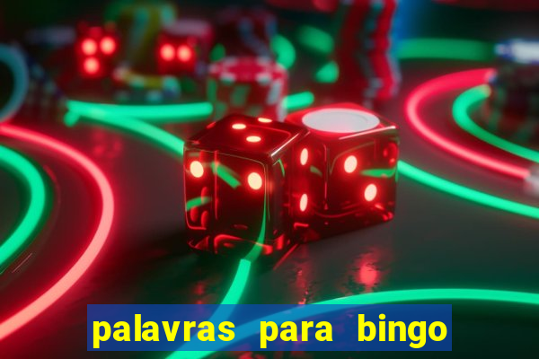 palavras para bingo de cha de lingerie